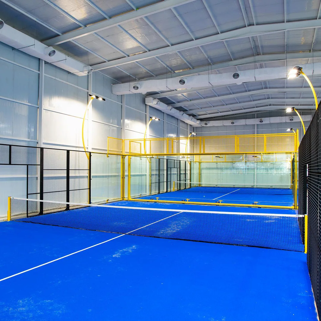 An empty court ready for a match